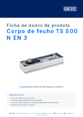 Corpo de fecho TS 500 N EN 3 Ficha de dados de produto PT