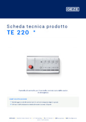 TE 220  * Scheda tecnica prodotto IT