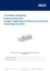 Fokozatmentes magasságkiegyenlítés/mennyezeti távolság készlet Termék adatlap HU