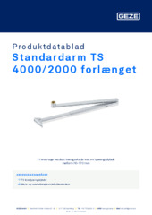Standardarm TS 4000/2000 forlænget Produktdatablad DA