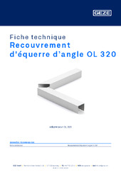 Recouvrement d'équerre d’angle OL 320 Fiche technique FR