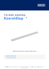 Szerelőlap  * Termék adatlap HU