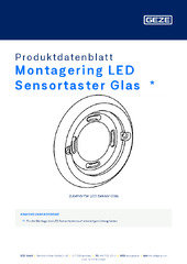 Montagering LED Sensortaster Glas  * Produktdatenblatt DE