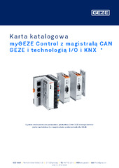 myGEZE Control z magistralą CAN GEZE i technologią I/O i KNX  * Karta katalogowa PL