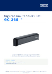 GC 365  * Sigurnosno-tehnički list HR