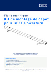 Kit de montage de capot pour GEZE Powerturn Fiche technique FR