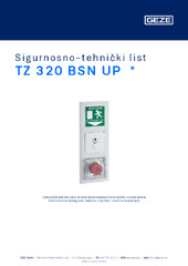 TZ 320 BSN UP  * Sigurnosno-tehnički list HR