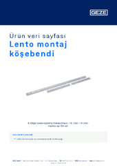 Lento montaj köşebendi Ürün veri sayfası TR