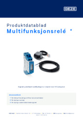 Multifunksjonsrelé  * Produktdatablad NB