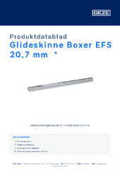 Glideskinne Boxer EFS 20,7 mm  * Produktdatablad NB