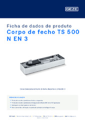 Corpo de fecho TS 500 N EN3 Ficha de dados de produto PT