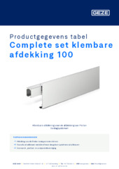 Complete set klembare afdekking 100 Productgegevens tabel NL