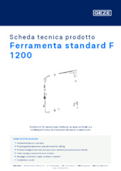 Ferramenta standard F 1200 Scheda tecnica prodotto IT