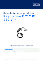 Regolatore E 212 R1 230 V  * Scheda tecnica prodotto IT