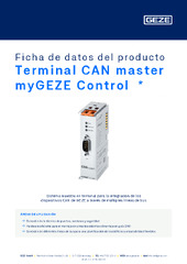 Terminal CAN master myGEZE Control  * Ficha de datos del producto ES