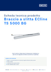 Braccio a slitta ECline TS 5000 BG Scheda tecnica prodotto IT