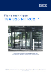 TSA 325 NT RC2  * Fiche technique FR