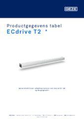 ECdrive T2  * Productgegevens tabel NL