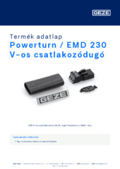 Powerturn / EMD 230 V-os csatlakozódugó Termék adatlap HU