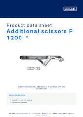 Additional scissors F 1200  * Product data sheet EN