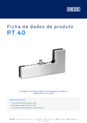 PT 40 Ficha de dados de produto PT