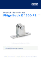 Flügelbock E 1500 FS  * Produktdatenblatt DE