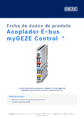 Acoplador E-bus myGEZE Control  * Ficha de dados de produto PT
