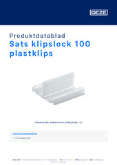 Sats klipslock 100 plastklips Produktdatablad SV