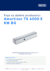 Amortizor TS 4000 E KM BG Fișa cu datele produsului RO