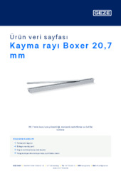 Kayma rayı Boxer 20,7 mm Ürün veri sayfası TR