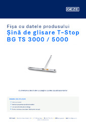 Șină de glisare T-Stop BG TS 3000 / 5000 Fișa cu datele produsului RO
