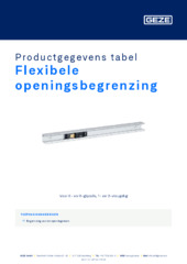 Flexibele openingsbegrenzing Productgegevens tabel NL