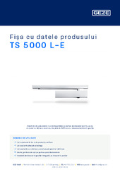 TS 5000 L-E Fișa cu datele produsului RO