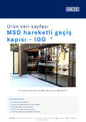 MSD hareketli geçiş kapısı - IGG  * Ürün veri sayfası TR