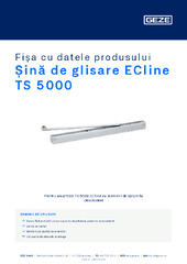 Șină de glisare ECline TS 5000 Fișa cu datele produsului RO