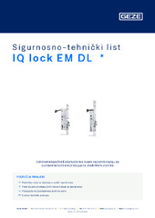 IQ lock EM DL  * Sigurnosno-tehnički list HR