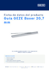 Guía GEZE Boxer 20,7 mm Ficha de datos del producto ES