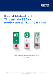 Türzentrale TZ 3xx Produktsystemkonfiguration  * Produktdatenblatt DE