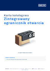 Zintegrowany ogranicznik otwarcia Karta katalogowa PL