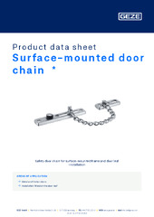 Surface-mounted door chain  * Product data sheet EN