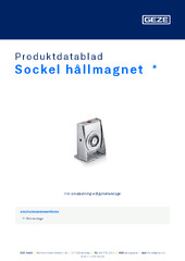 Sockel hållmagnet  * Produktdatablad SV
