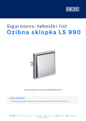 Ozibna sklopka LS 990 Sigurnosno-tehnički list HR