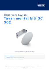 Tavan montaj kiti GC 302 Ürün veri sayfası TR