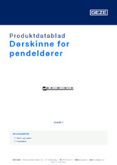 Dørskinne for pendeldører Produktdatablad NB