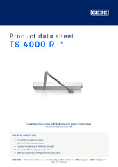TS 4000 R  * Product data sheet EN