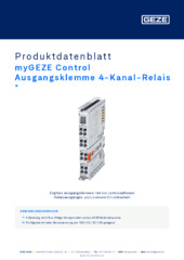 myGEZE Control Ausgangsklemme 4-Kanal-Relais  * Produktdatenblatt DE