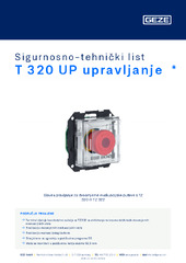 T 320 UP upravljanje  * Sigurnosno-tehnički list HR