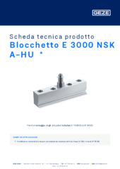 Blocchetto E 3000 NSK A-HU  * Scheda tecnica prodotto IT