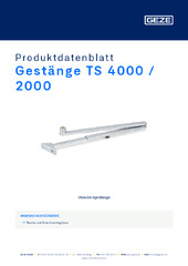 Gestänge TS 4000 / 2000 Produktdatenblatt DE