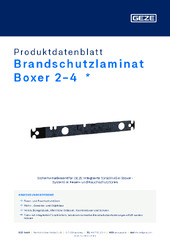 Brandschutzlaminat Boxer 2-4  * Produktdatenblatt DE